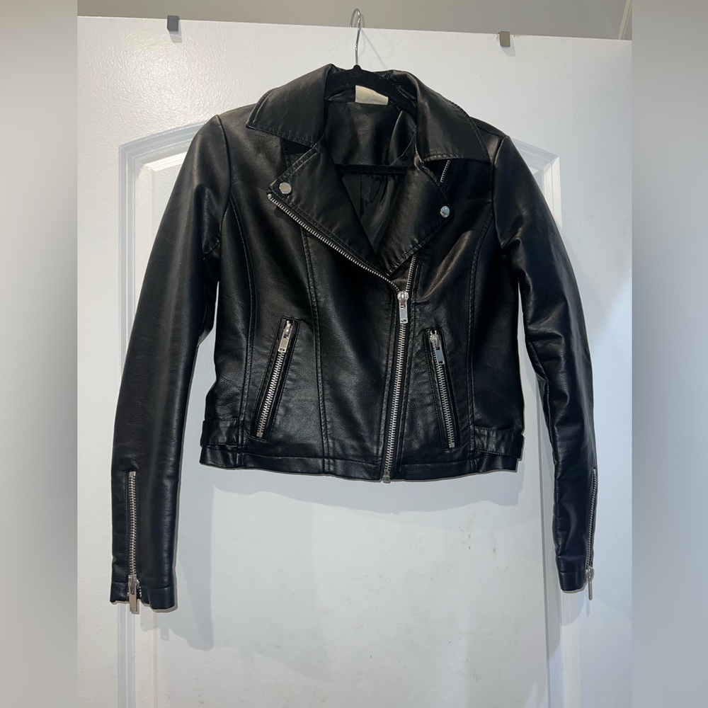Black Faux Leather Jacket
